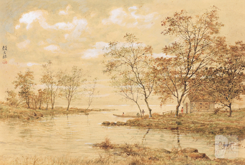 颜文樑 YAN WENLIANG (1893-1988) 湖畔人家 Lakeside Homes - 图2